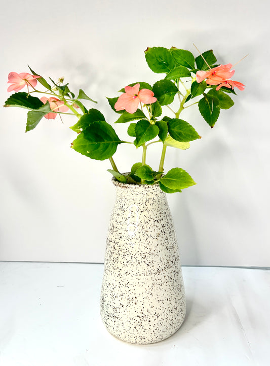 White Speckled Vase